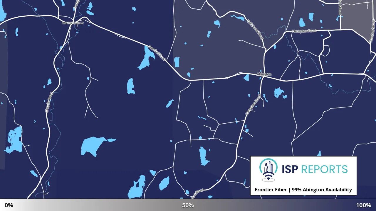 Abington, CT map of internet availability