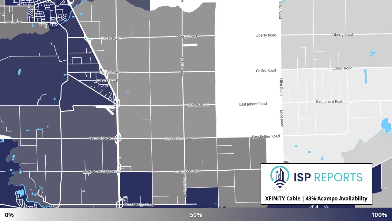 Acampo, CA map of internet availability