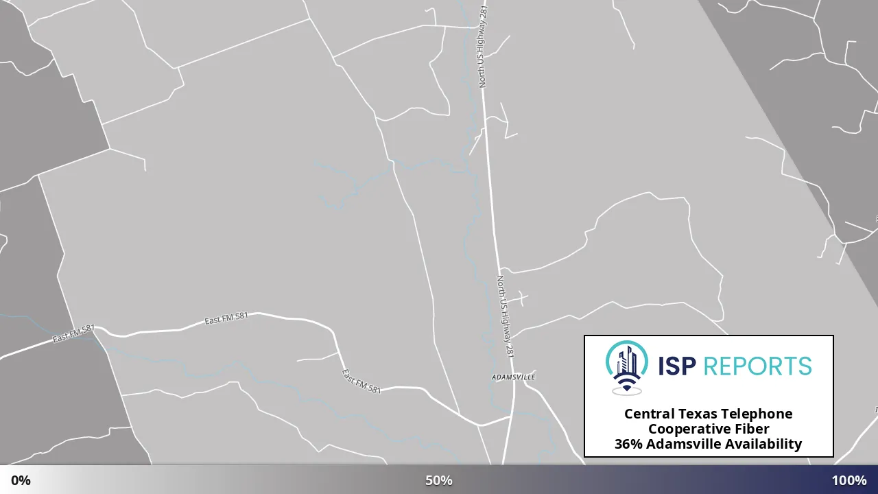 Adamsville, TX map of internet availability