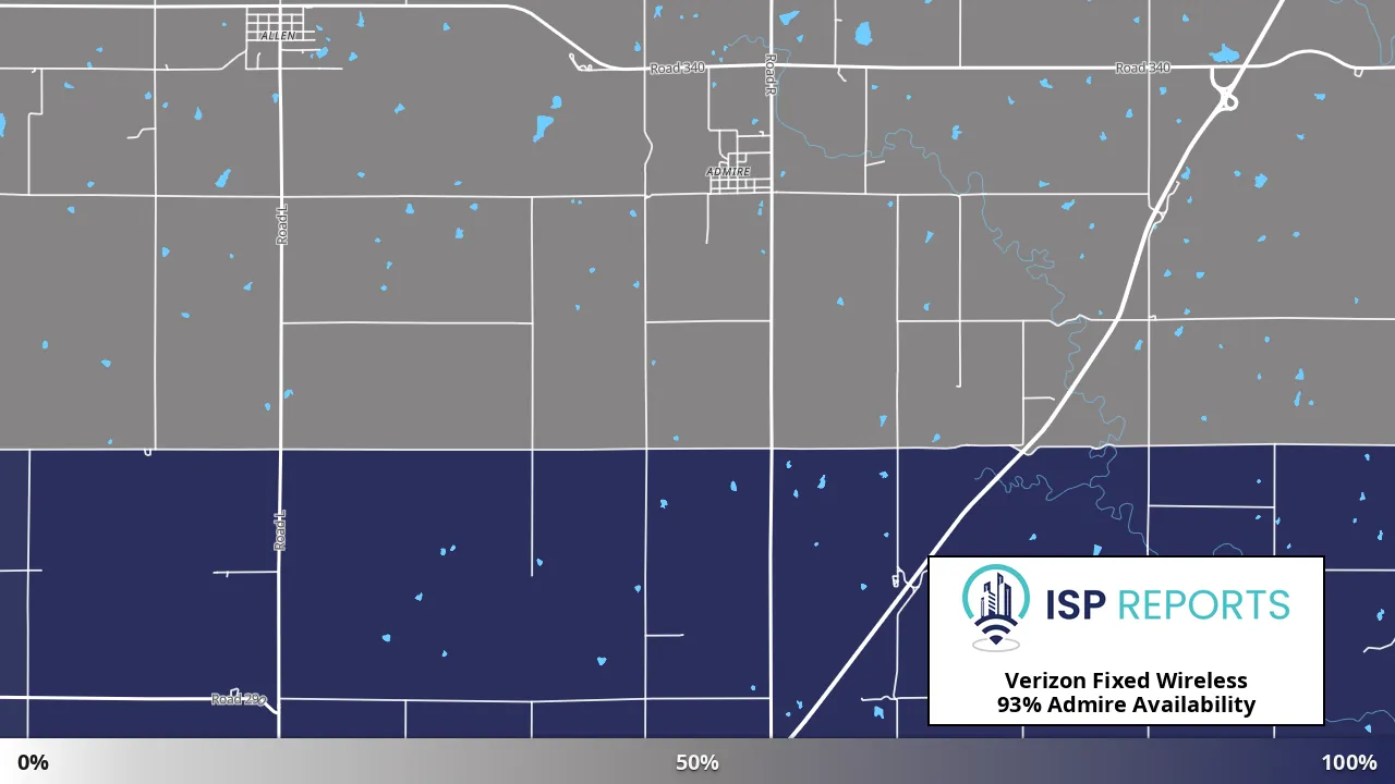 Admire, KS map of internet availability