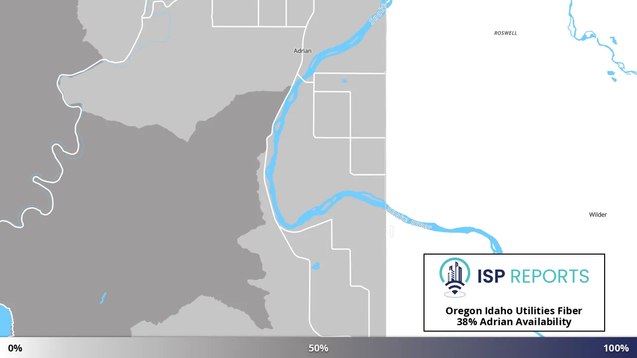 Adrian, OR map of internet availability