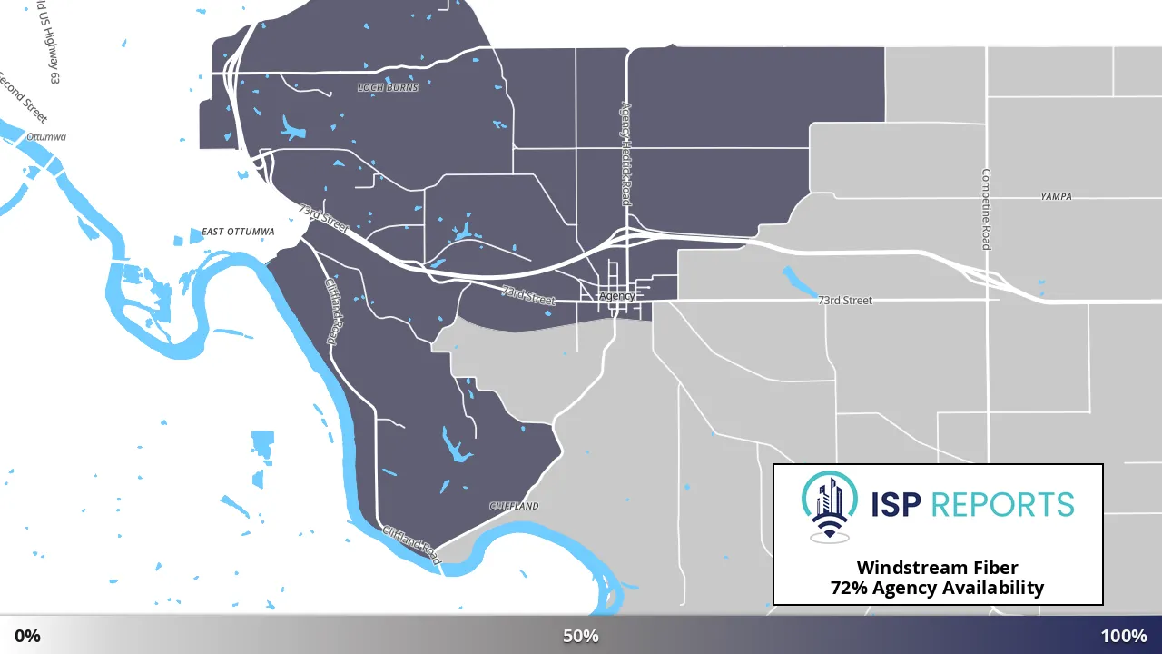 Agency, IA map of internet availability