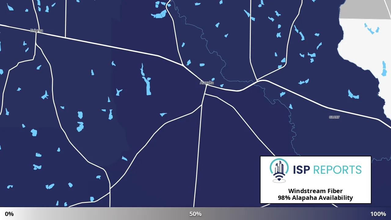 Alapaha, GA map of internet availability