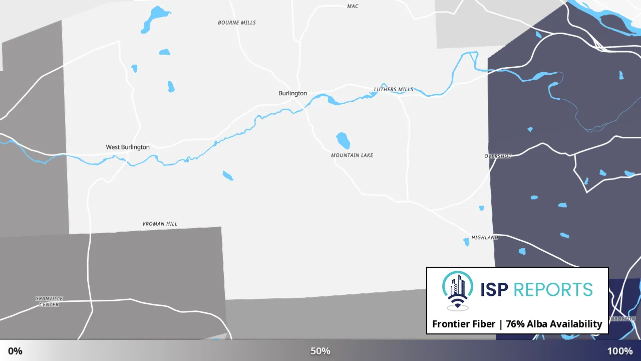 Alba, PA map of internet availability