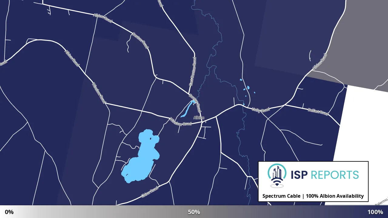 Albion, ME map of internet availability