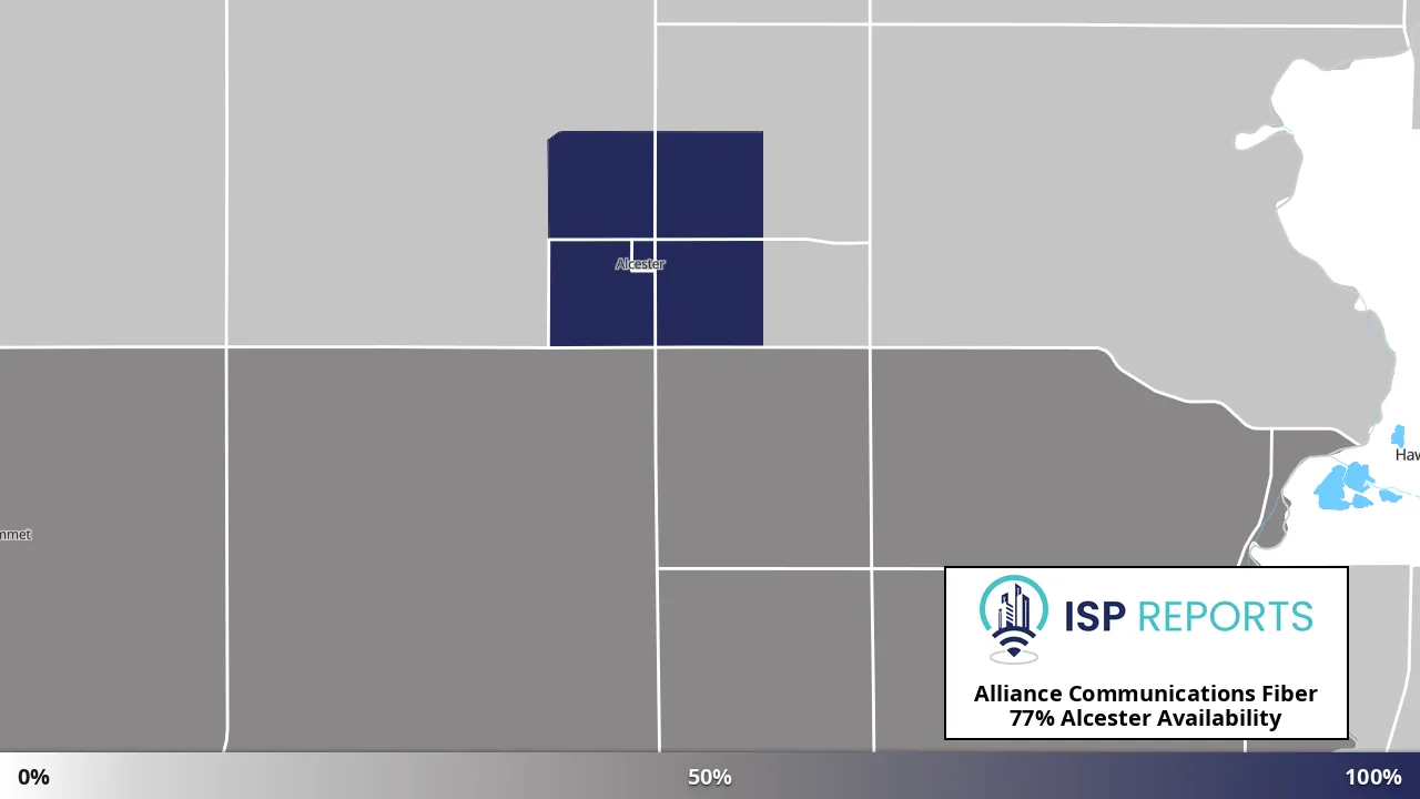 Alcester, SD map of internet availability