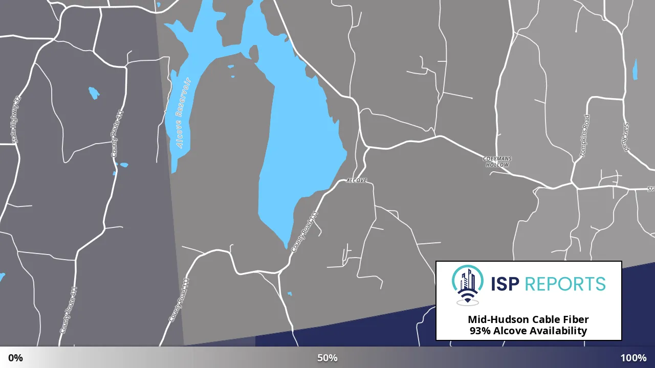 Alcove, NY map of internet availability