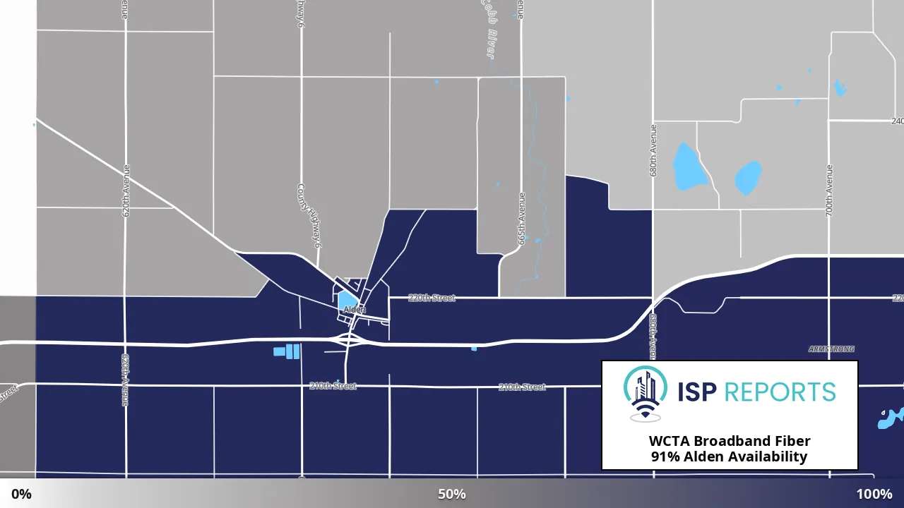 Alden, MN map of internet availability