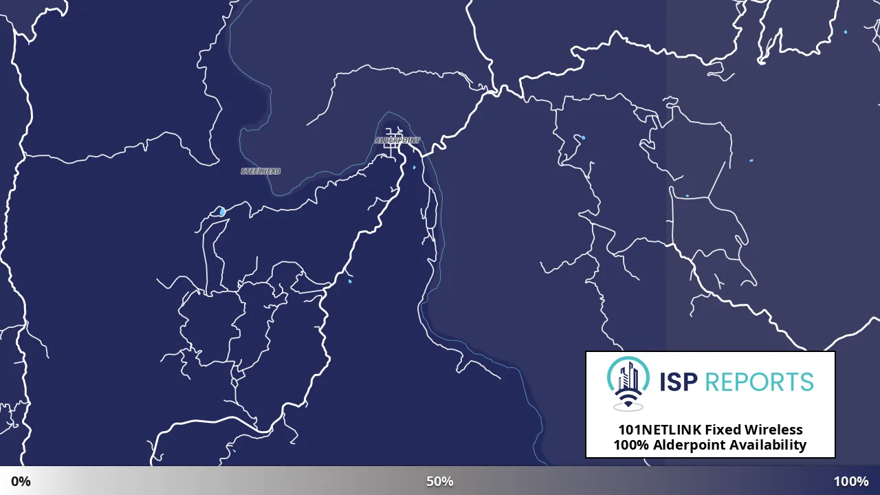 Alderpoint, CA map of internet availability
