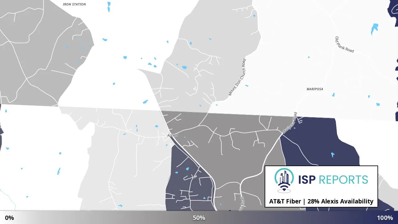 Alexis, NC map of internet availability