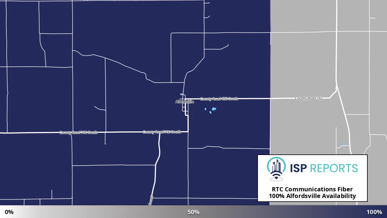 Alfordsville, IN map of internet availability