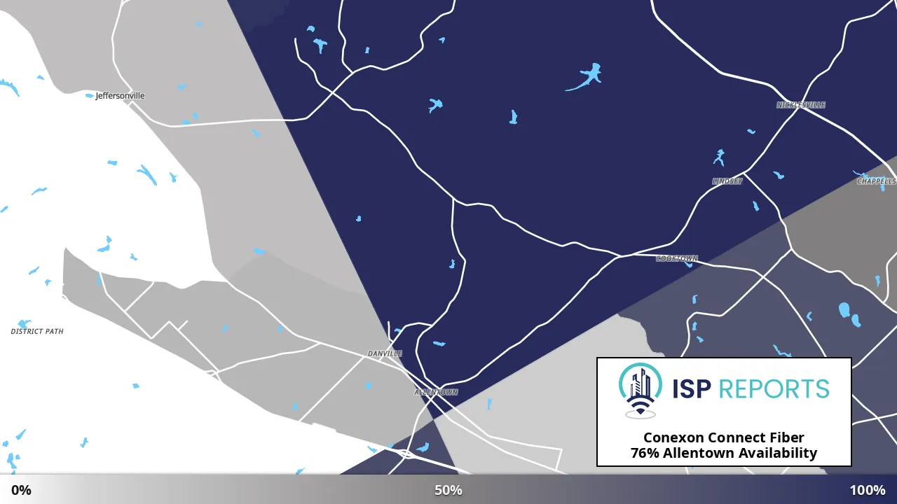 Allentown, GA map of internet availability