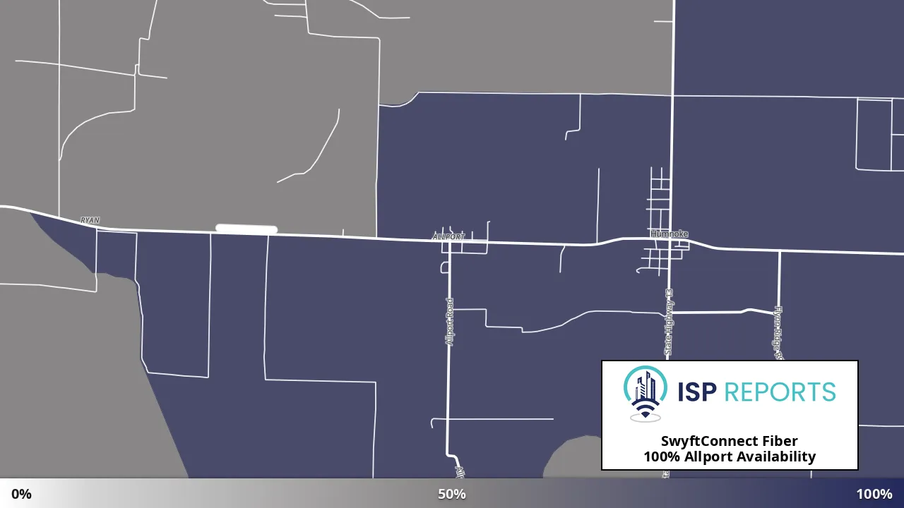 Allport, AR map of internet availability