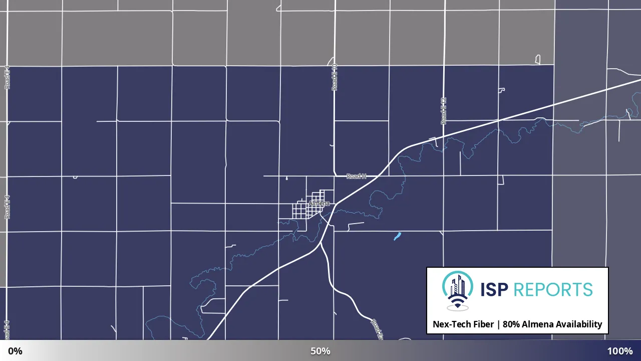 Almena, KS map of internet availability
