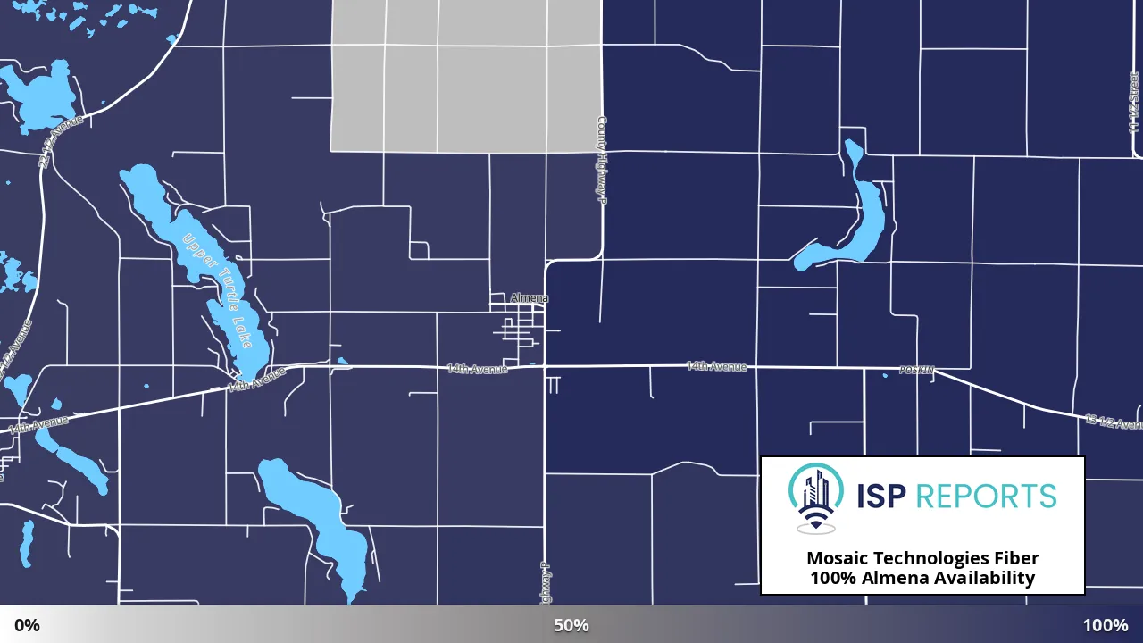 Almena, WI map of internet availability