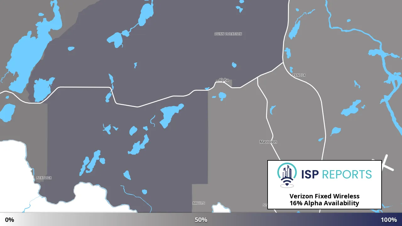 Alpha, MI map of internet availability
