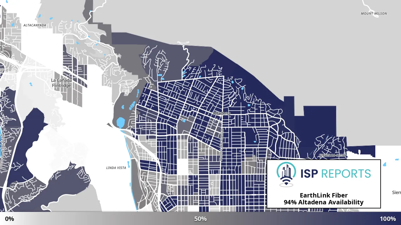 Altadena, CA map of internet availability