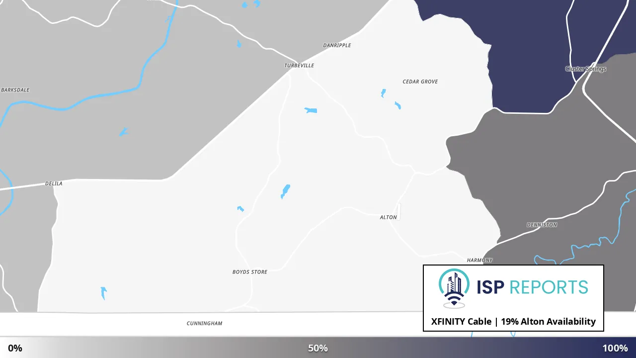 Alton, VA map of internet availability