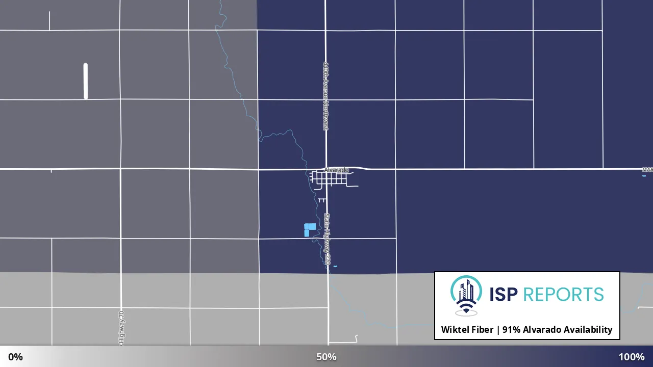 Alvarado, MN map of internet availability