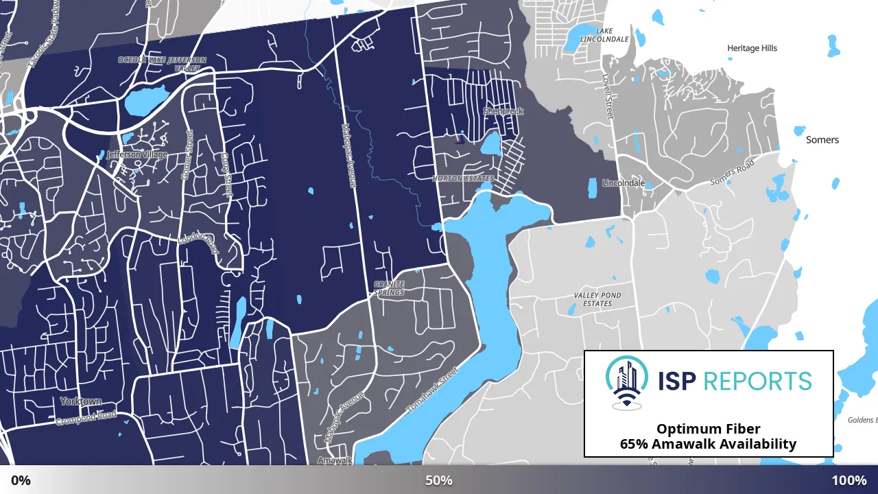 Amawalk, NY map of internet availability