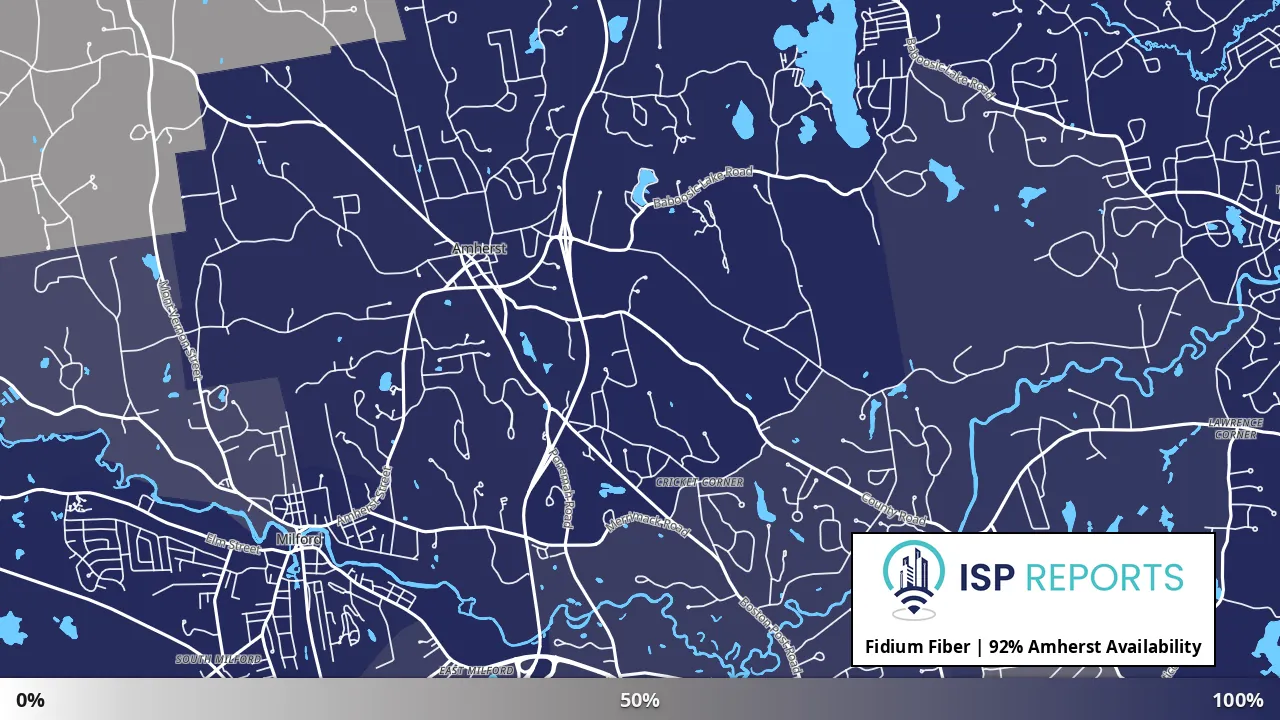 Amherst, NH map of internet availability
