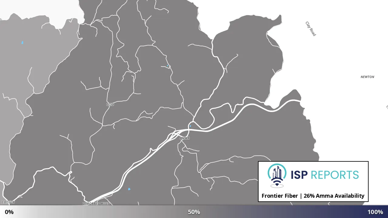 Amma, WV map of internet availability
