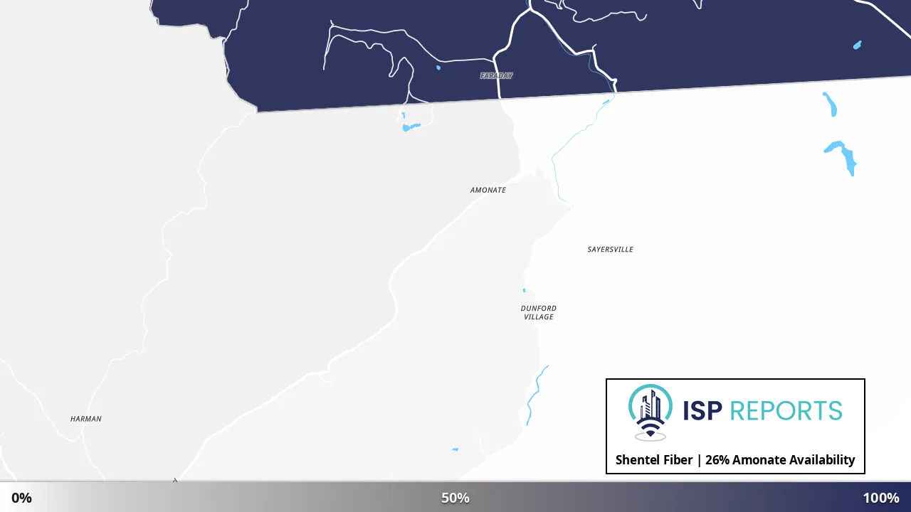 Amonate, VA map of internet availability