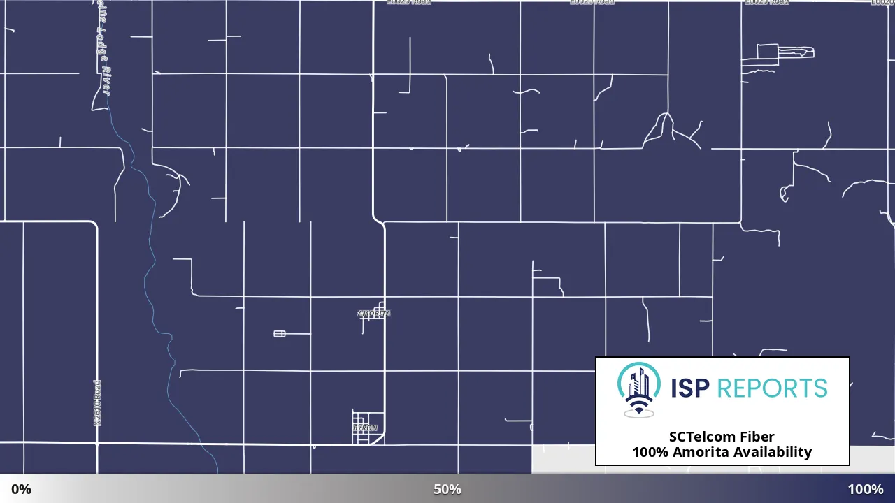 Amorita, OK map of internet availability