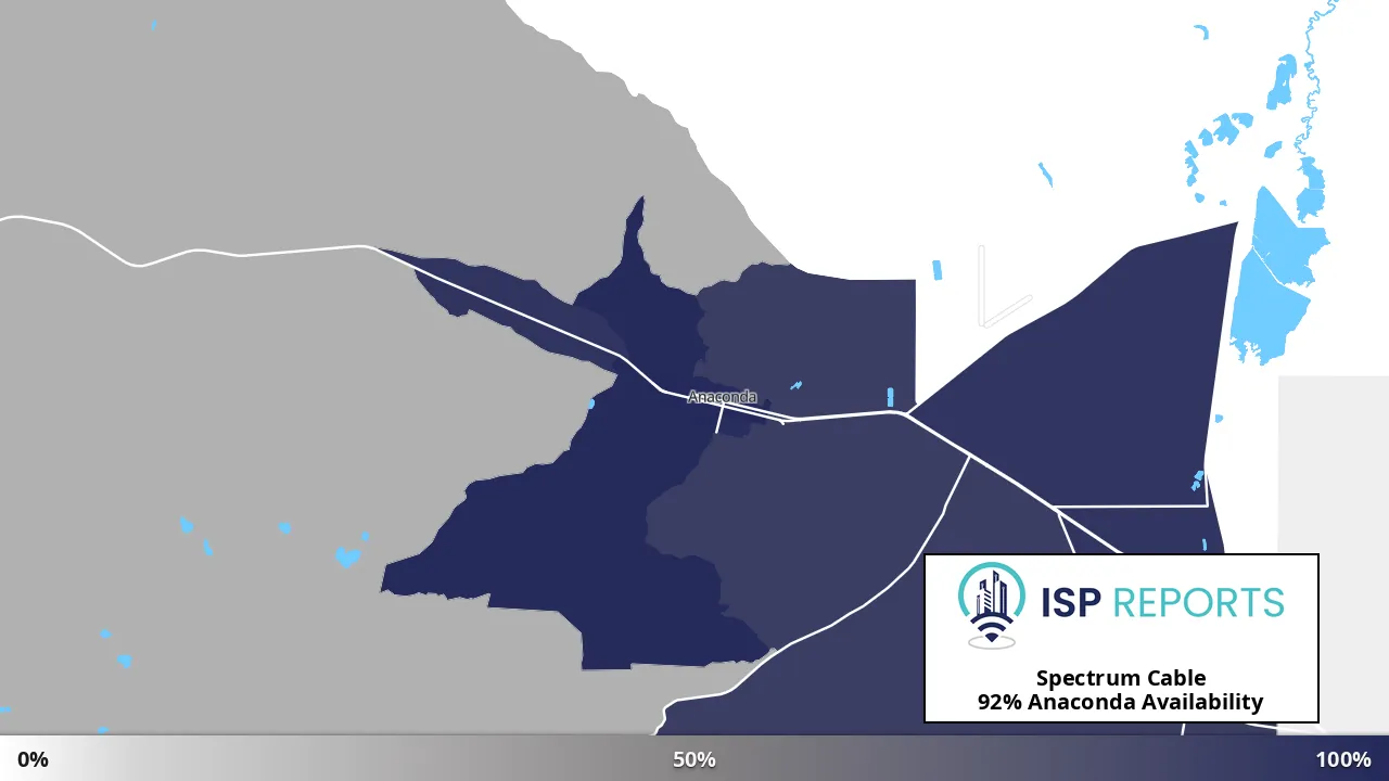 Anaconda, MT map of internet availability