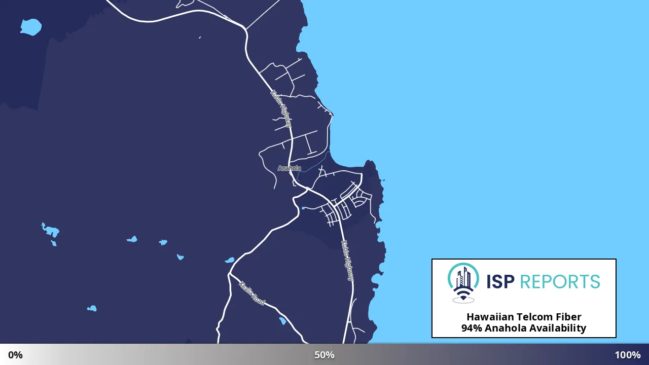 Anahola, HI map of internet availability