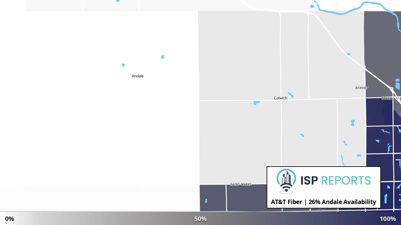 Andale, KS map of internet availability