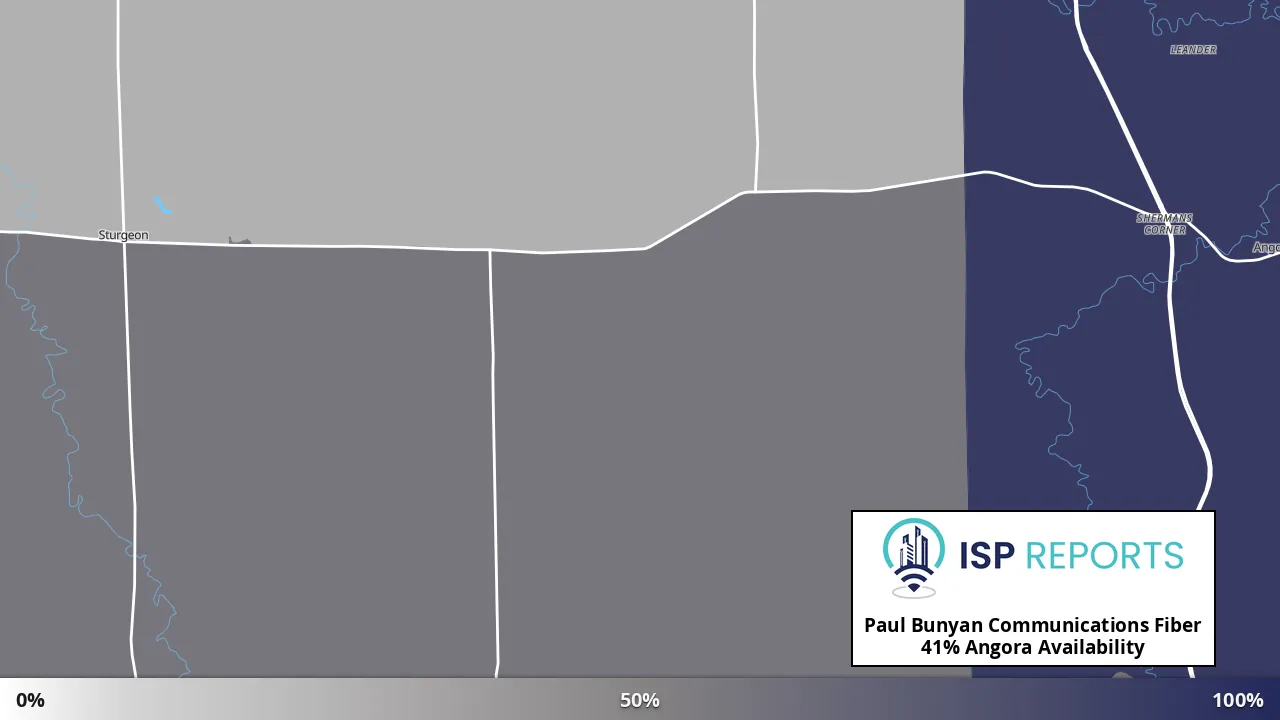 Angora, MN map of internet availability