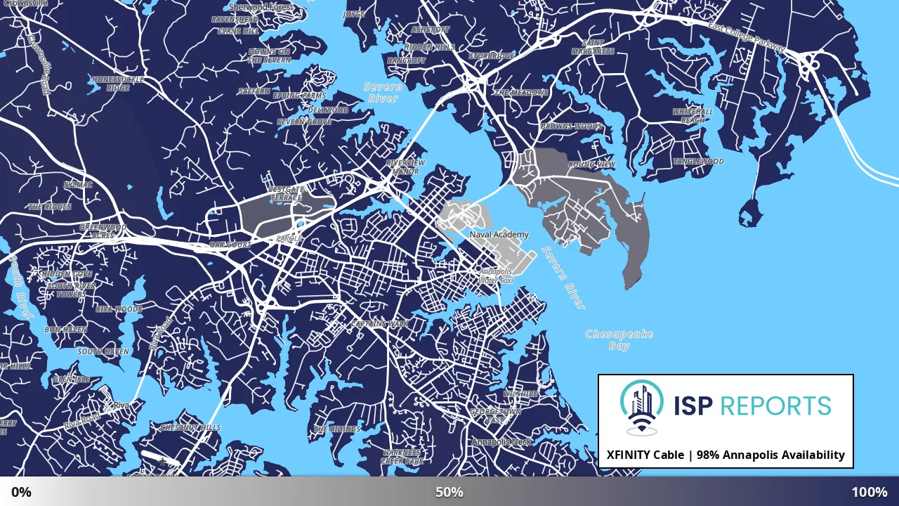Annapolis, MD map of internet availability