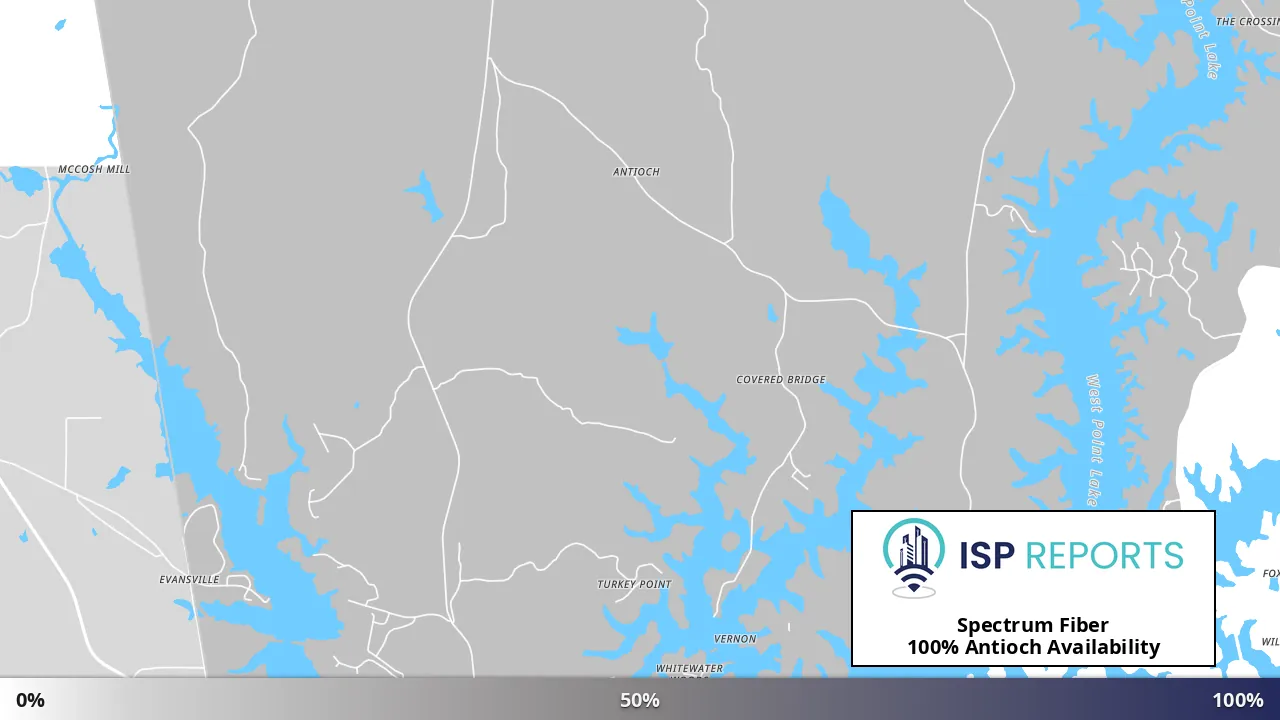 Antioch, GA map of internet availability