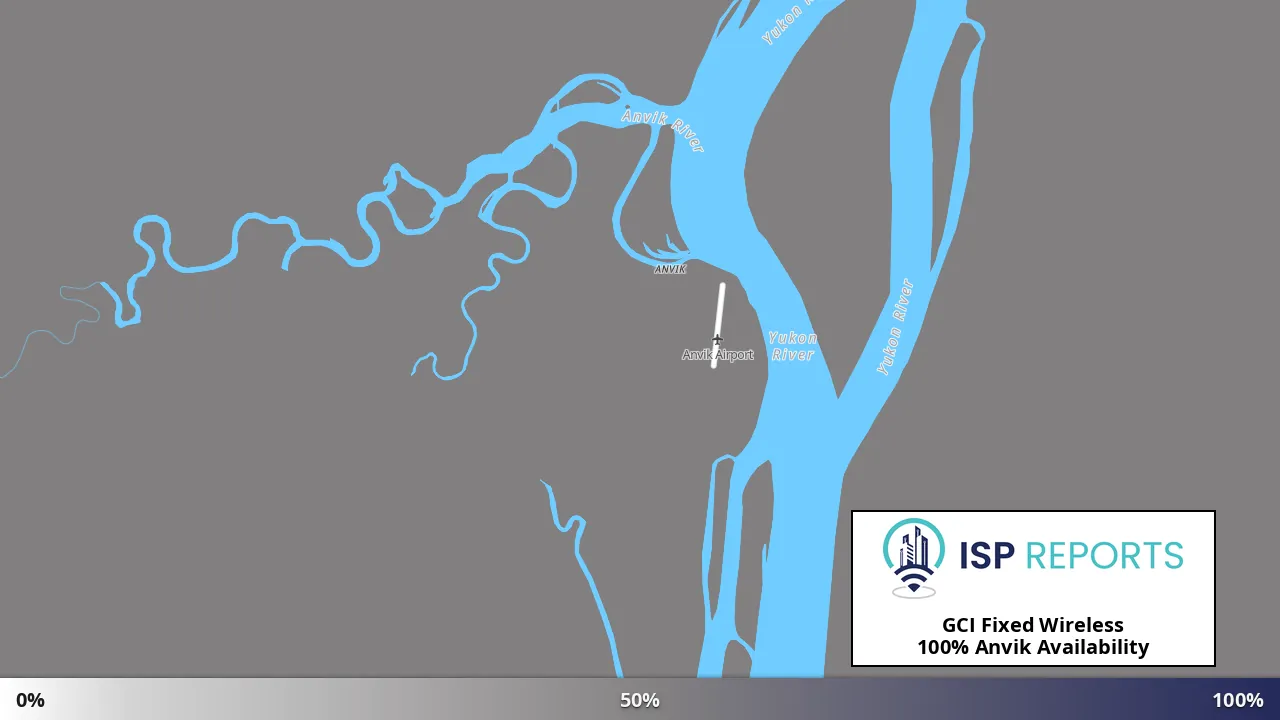 Anvik, AK map of internet availability