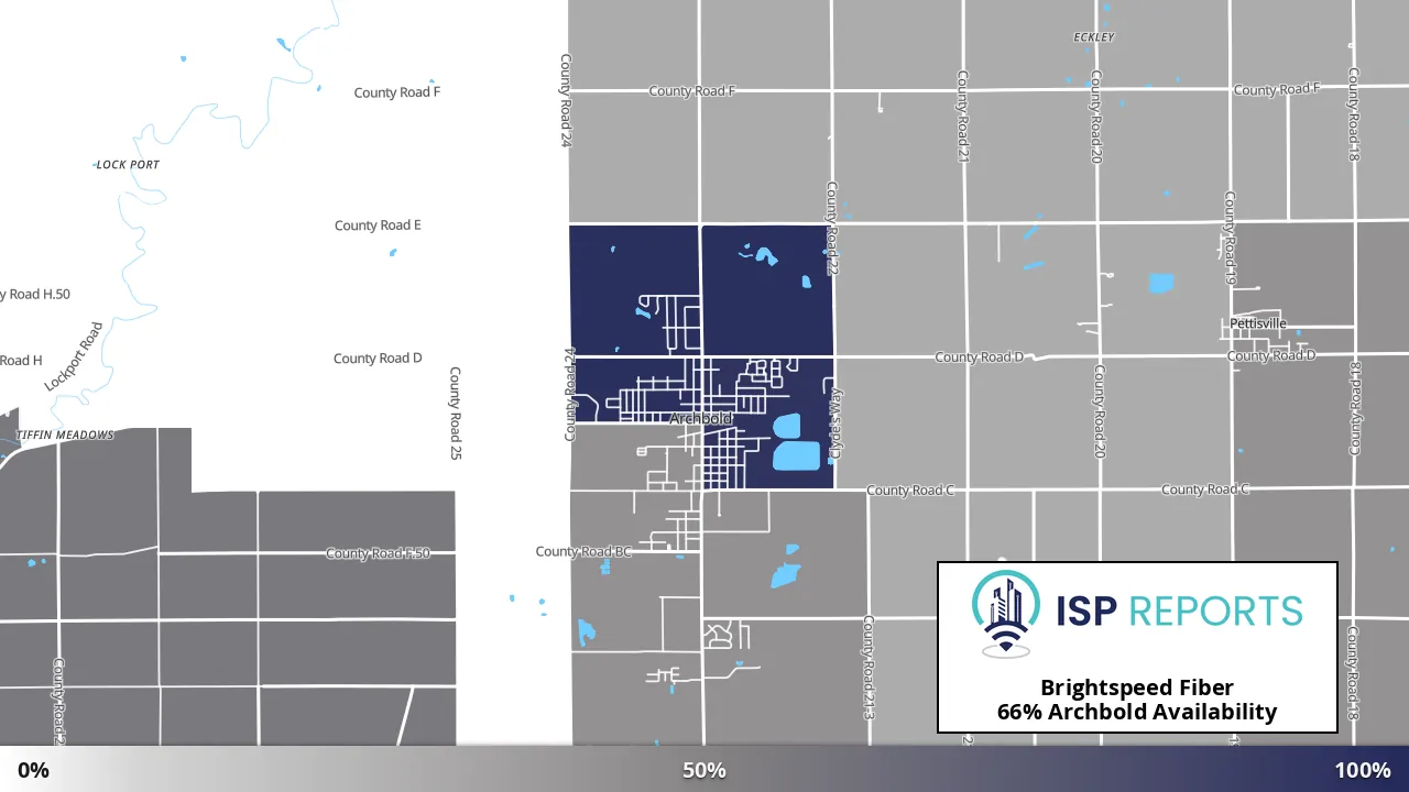 Archbold, OH map of internet availability