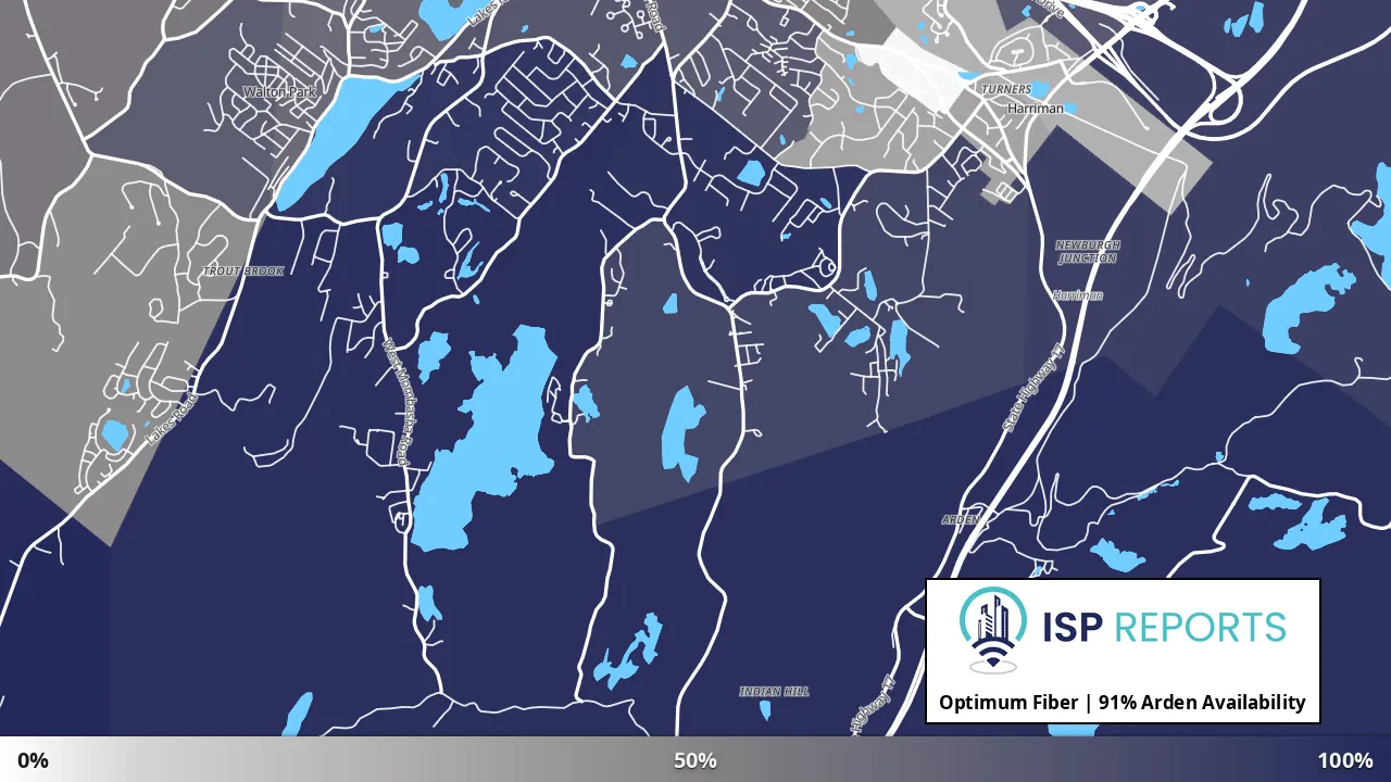 Arden, NY map of internet availability