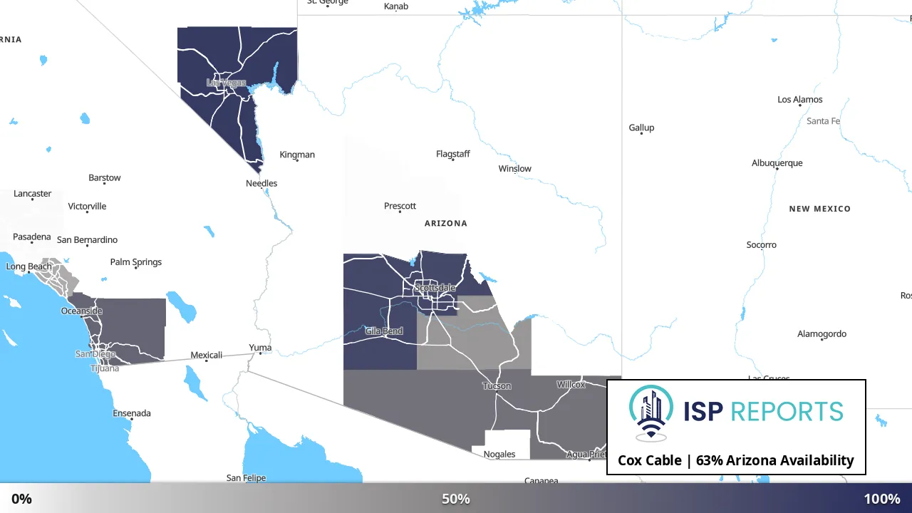 Arizona map of internet availability