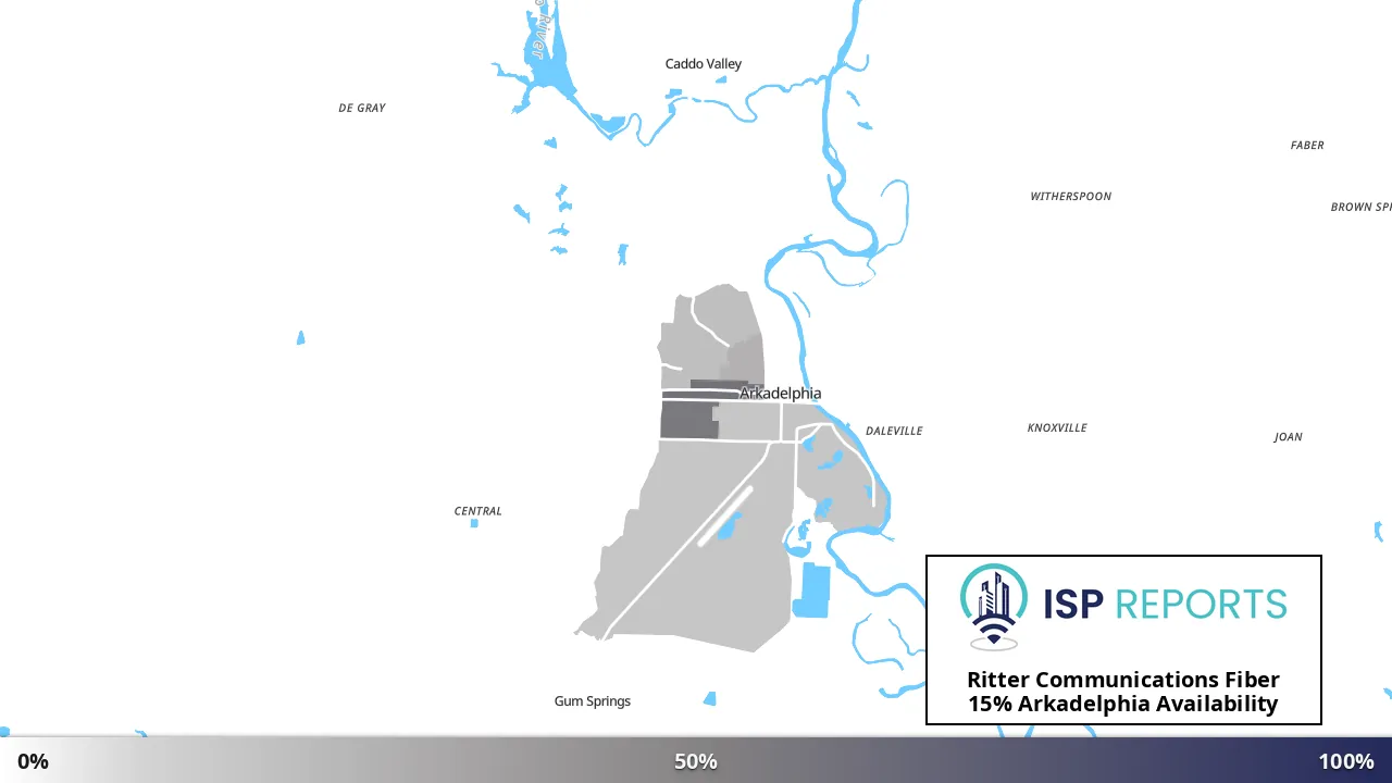 Arkadelphia, AR map of internet availability