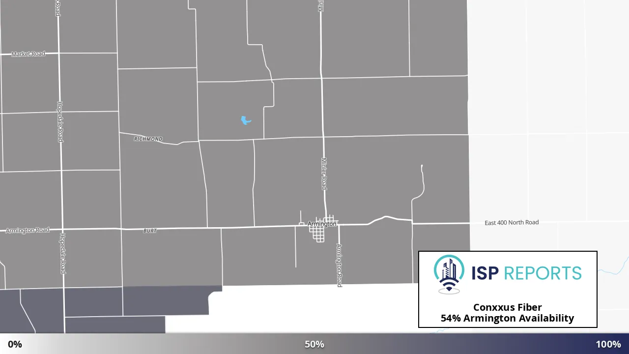 Armington, IL map of internet availability