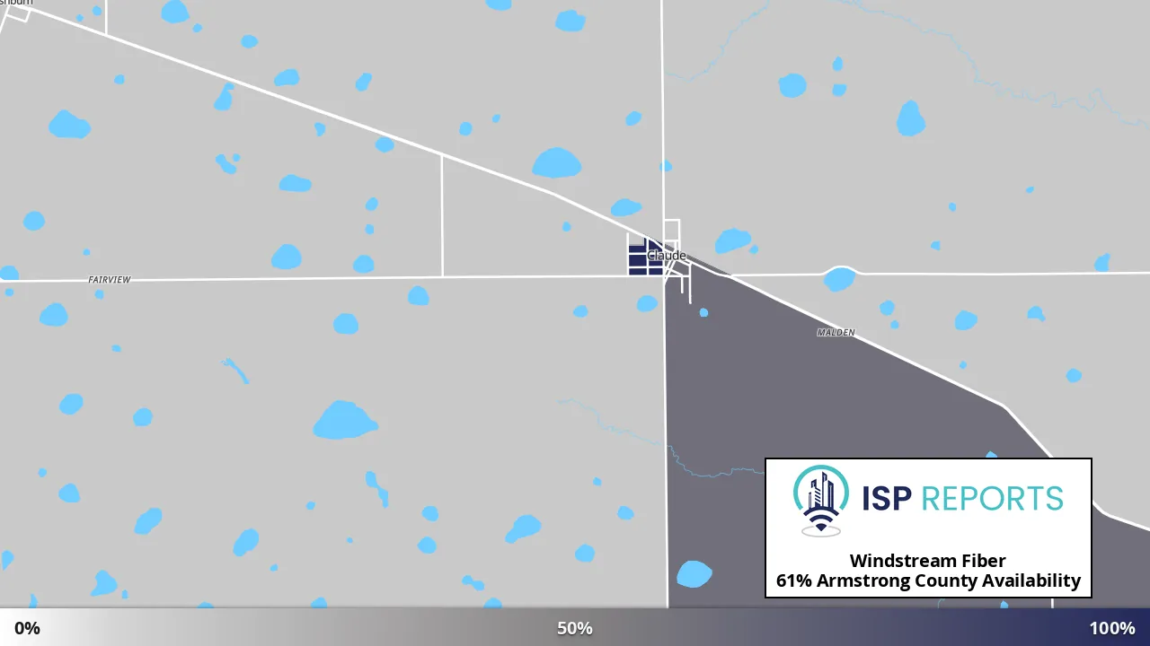 Armstrong County, TX map of internet availability