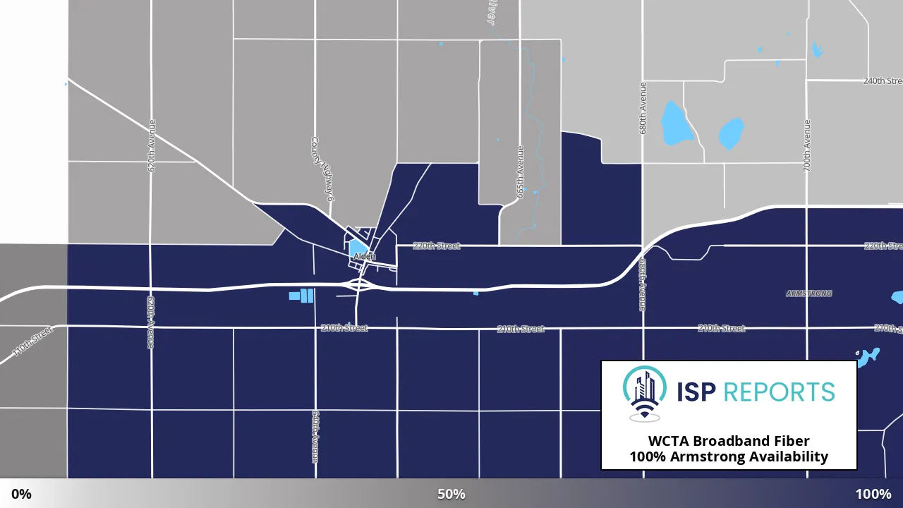 Armstrong, MN map of internet availability