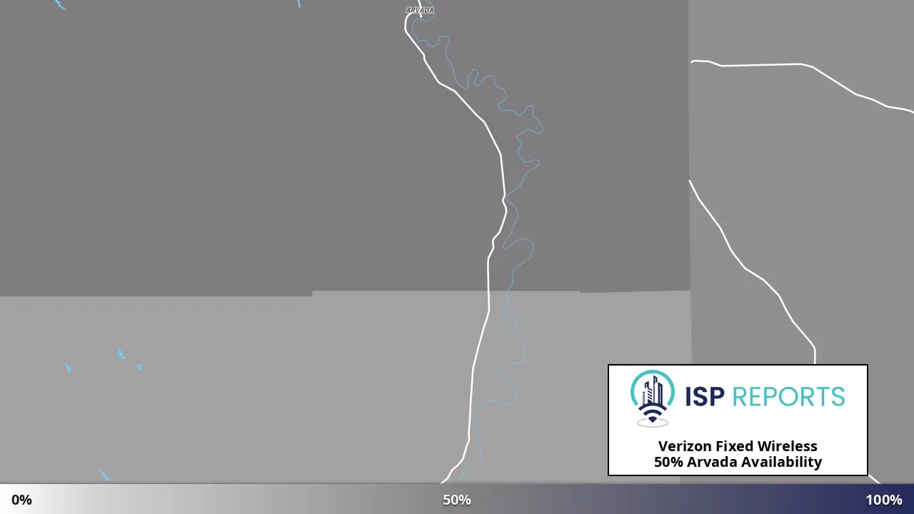 Arvada, WY map of internet availability