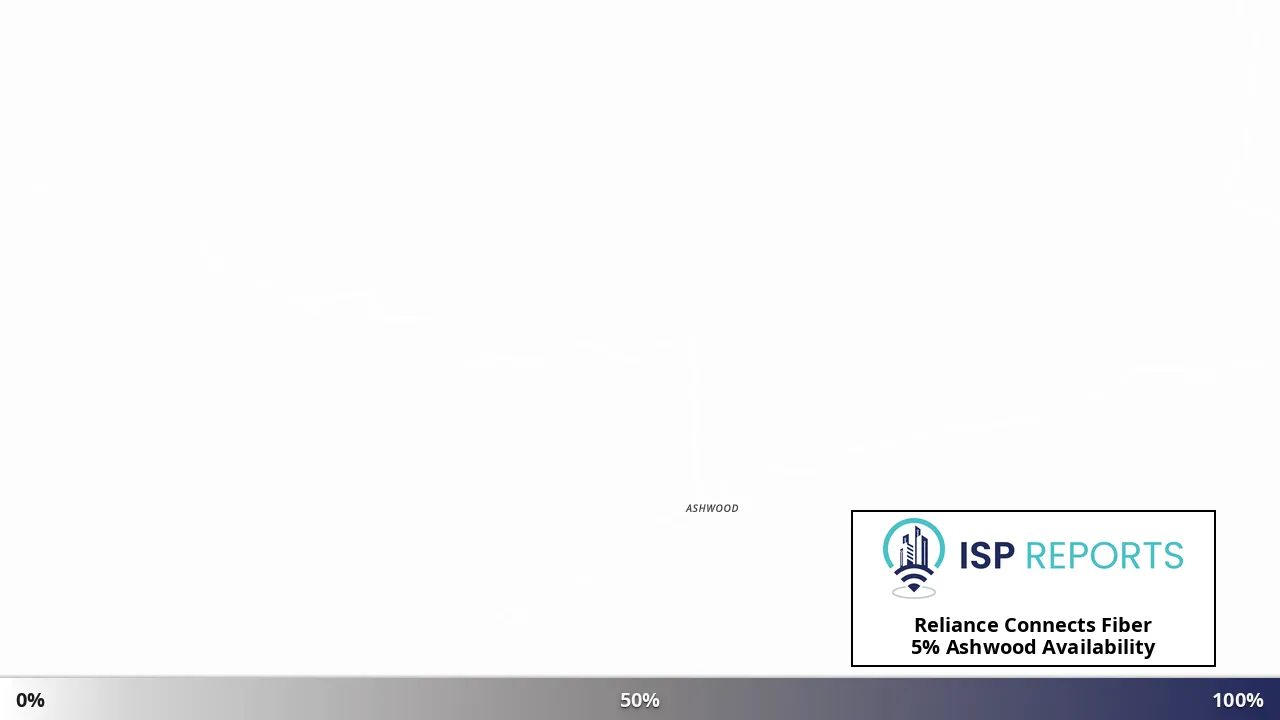 Ashwood, OR map of internet availability