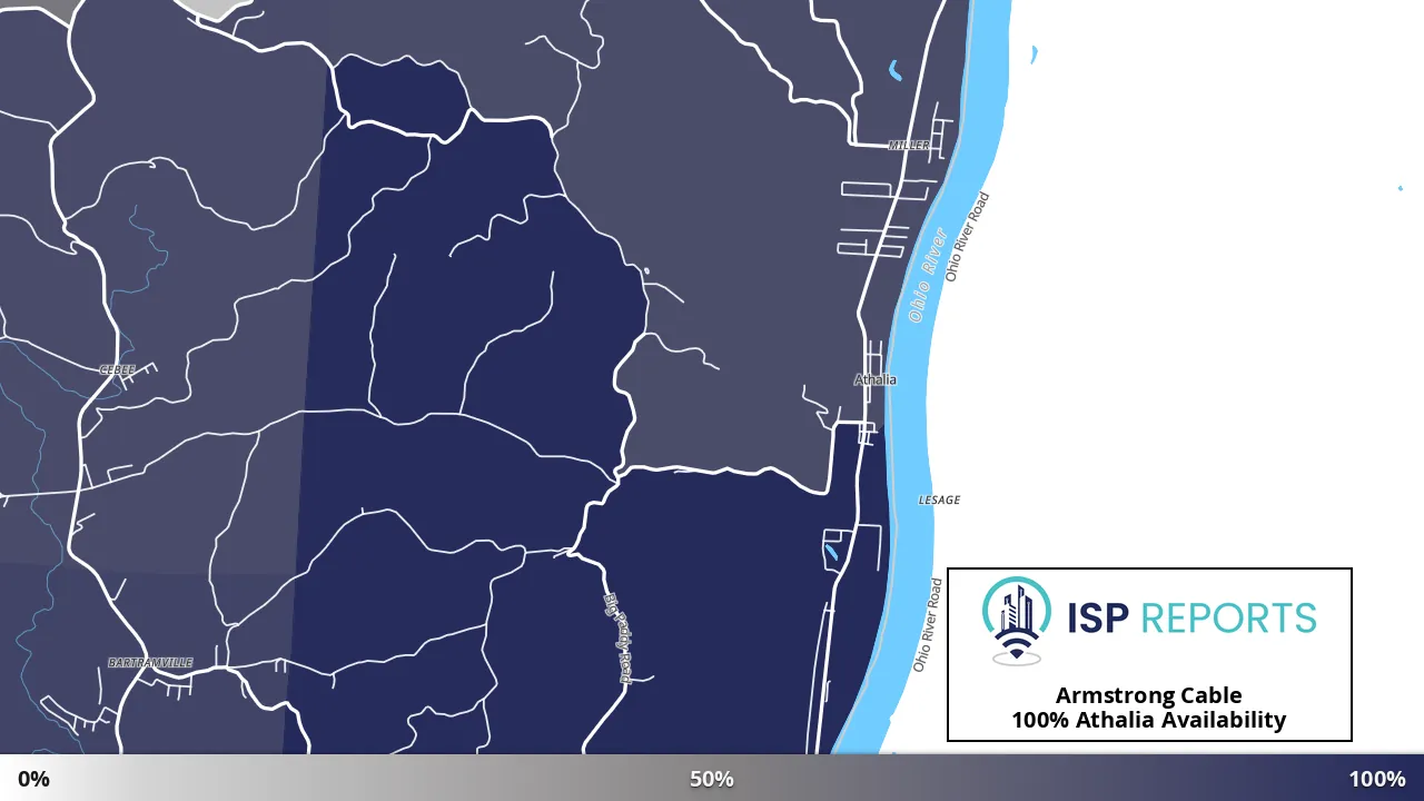 Athalia, OH map of internet availability