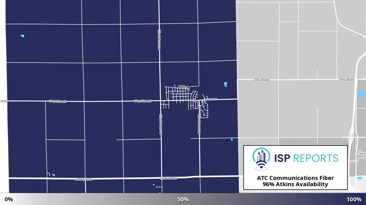 Atkins, IA map of internet availability