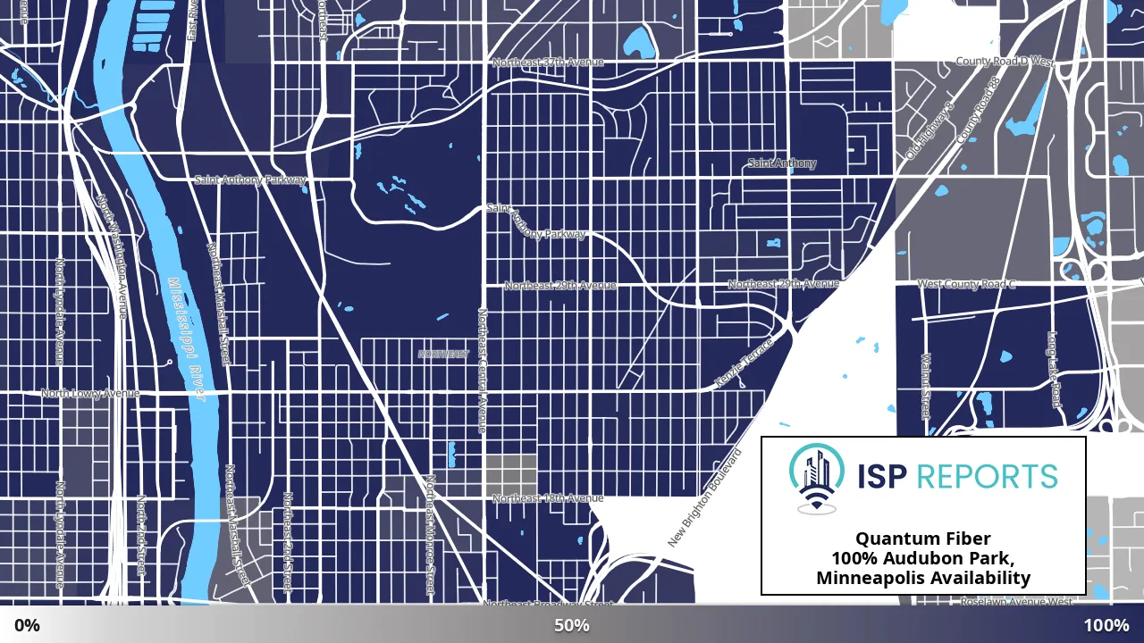 Audubon Park, Minneapolis, MN map of internet availability