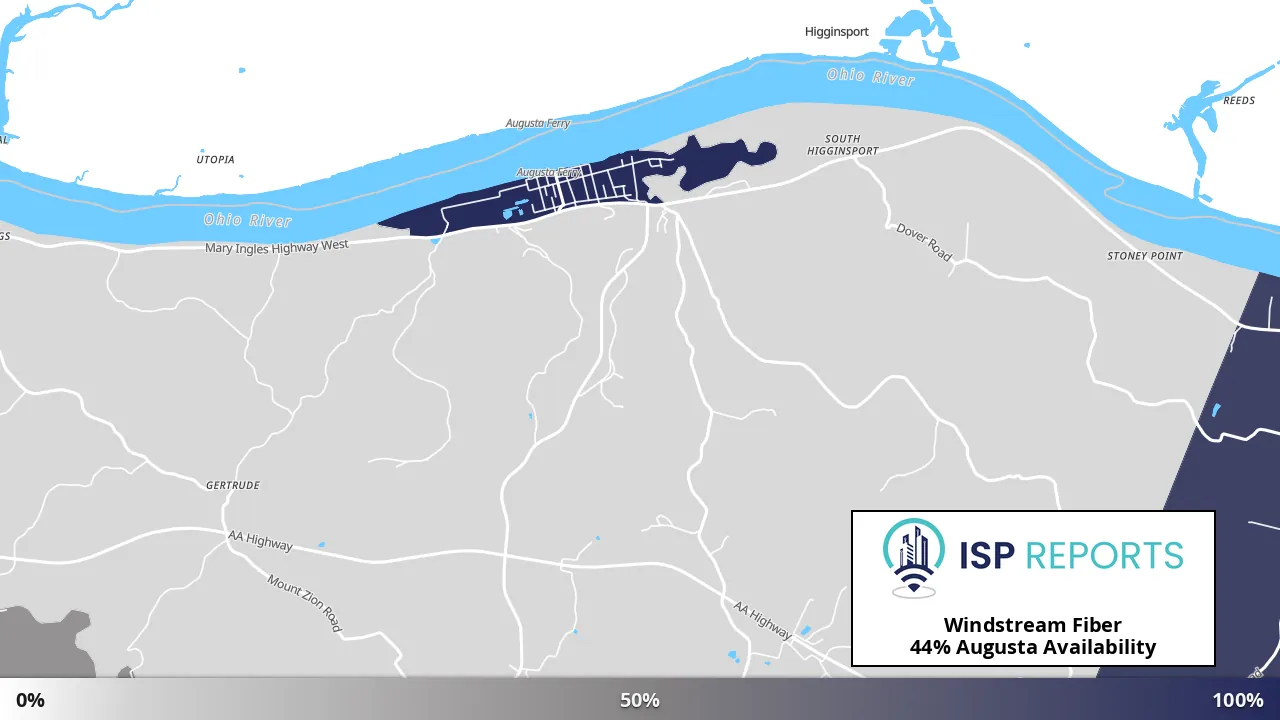 Augusta, KY map of internet availability