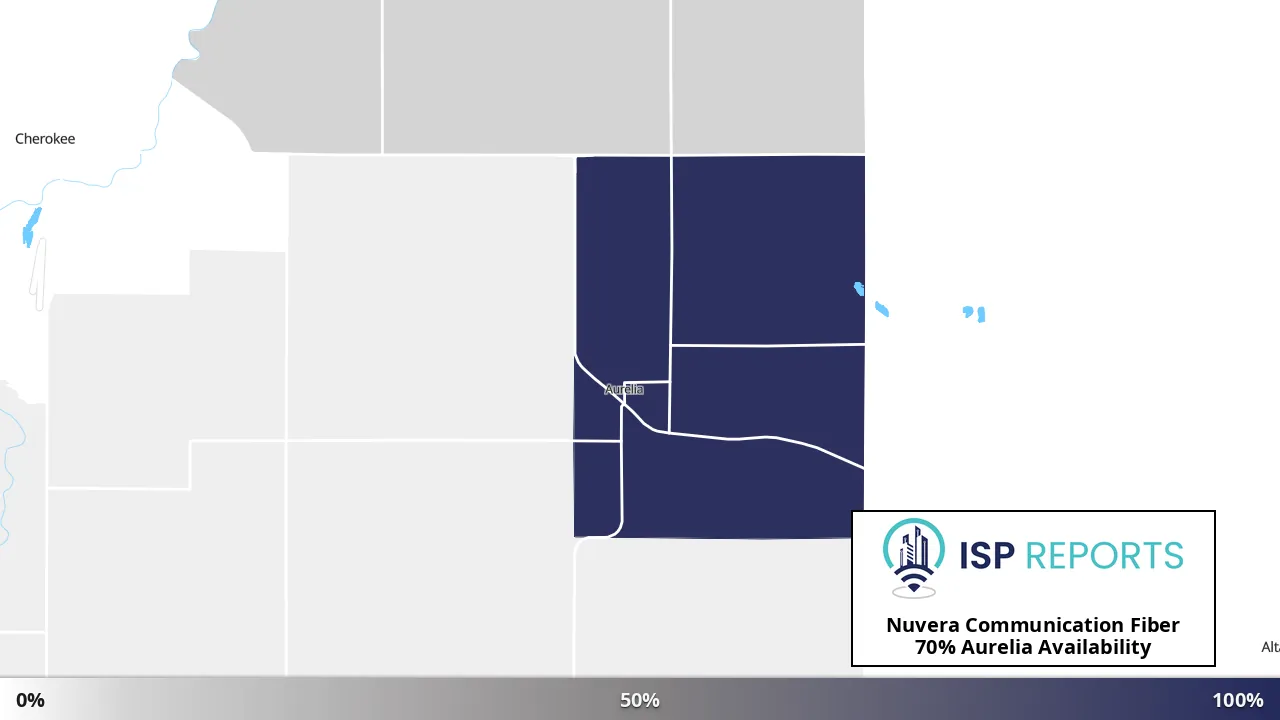 Aurelia, IA map of internet availability