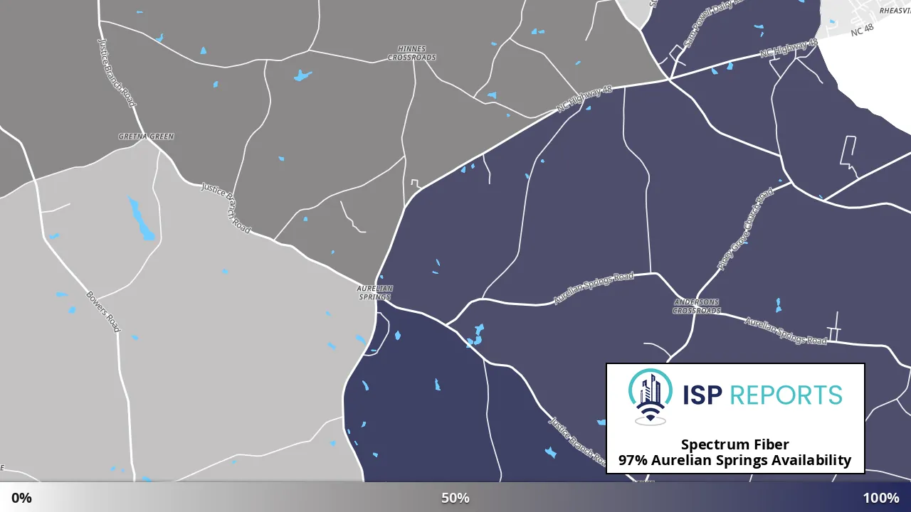 Aurelian Springs, NC map of internet availability